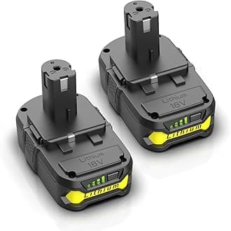 4.0Ah Replacement for Ryobi 18V Battery 2 Pack, Compatible with Ryobi 18Volt P102 P108 P103 P107 P109 ONE+ Cordless Tools