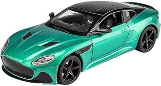 1:24 Big Die Cast Metal Car Scale Model Aston Martin Alloy Diecast Metal Car with Sound Light Pullback Openable Door Toy Car for Kids Best Gifts Toys for Boys_Green