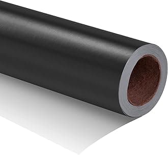 RUSPEPA Matte Black Wrapping Paper Roll - 81.5 Sq Ft Metallic Black Jumbo Gift Wrap Paper Roll for Wedding, Birthday for Men, Shower, Congrats, Holiday, Graduation, Father's Day - 30 Inch X 32.8 Feet