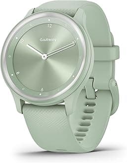 Garmin vivomove Sport, Hybrid Smartwatch, Health and Wellness Features, Touchscreen, Light Green (Renewed)