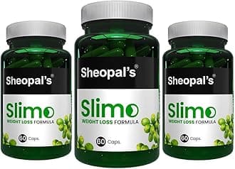 Sheopals Slimo Advance Weight Loss Supplement – Natural Fat Burner with Chlorogenic Acid & Antioxidants – Helps To Boosts Metabolism, Controls Appetite, Burns Belly Fat – 60 Capsules (Pack of 3)