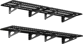 4-Pack 1.5x3FT Garage Shelving 17.7-inch-by-35.8-inch Wall Shelf Garage Storage Rack Wall Mounted Floating Shelves,Black