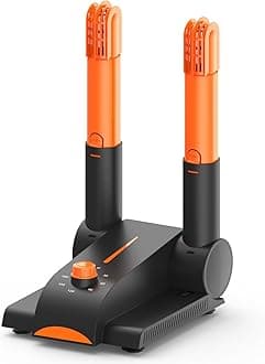 Xasla Shoe Dryer, Boot Dryer for Work Boots, Forced-air Heating Gloves & Sneakers Warmer, Folding Design with Adjustable Rack, Timer, Heat Blower Quick Drying
