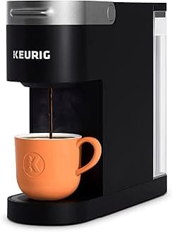 K-Slim Single Serve K-Cup Pod Coffee Maker, Multistream Technology, 3 Brew Sizes, Slim and Sleek Design, 46oz Removable Reservoir, Black