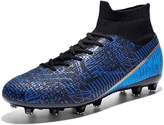Mens Soccer Cleats Outdoor Lightweight High-Top Training Boots Ground Athletic Football Boots Soccer Shoes for Men/Women