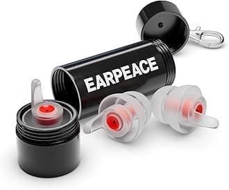 EarPeace HD Concert Ear Plugs-High Fidelity Hearing Protection for Music Festivals, DJs & Musicians (Clear Ear Plugs, Black Case)