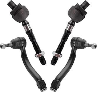 TRQ Front Inner and Outer Tie Rod Set Compatible with 2011-2012 INFINITI G25 G37 2015 Q40