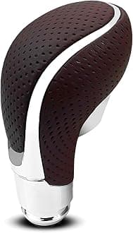 AUGREX Gear Shifter Knob for Buick Verano 2012-2017 Gear Shift Knob Leather Car Stick Lever Handle Shifter Head Transmission Gear Shift Lever Knob, Perforated Leather Brown
