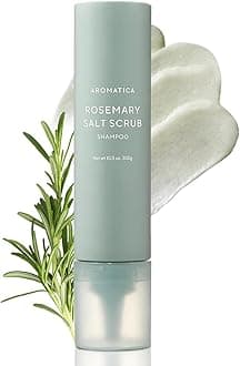 - AROMATICA Rosemary Salt Scrub Shampoo - Hair Loss Korean Scalp Detox Shampoo with Rosemary Scalp Oil | Scalp Exfoliator with Salt Scrub for Oily Scalp | Sulfate Free, Silicone Free (10.5 oz / 300g)