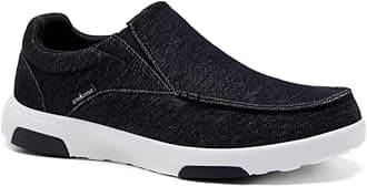 OrthoComfoot Men's Orthopedic Comfortable Slip-On Shoes with Arch Support, Orthotic Loafers for Plantar Fasciitis, Canvas Leisure Vintage Flat Walking Shoes for Foot and Heel Pain Relief