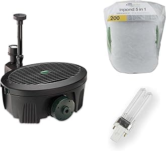 Aquagarden Inpond 200 Pond Filter, Pump and UV Clarifier, Inpond 200 Filter Maintenance Kit & Replacement 5w UV Bulb