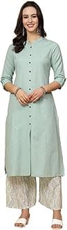 Pistaa's Women's Cotton Solid Readymade Salwar Suit Set