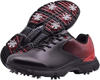 Men Golf Shoes Mesh Breathable Breathable Golf Walking Sport Sneakers 7 Spikes Golf Trainers