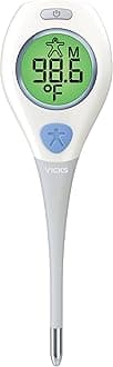 Vicks RapidRead Digital Thermometer, Temperature Readings in 2 Seconds, Use as Oral Thermometer, Baby Rectal Thermometer or Under the Arm, Water Resistant