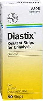 Diastix Reagent Strips For Urinalysis To Test Urine Glucose - 50 Strips