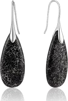 Stone Fishhook Dangle Drop Earrings Statement Earrings for Women Stone