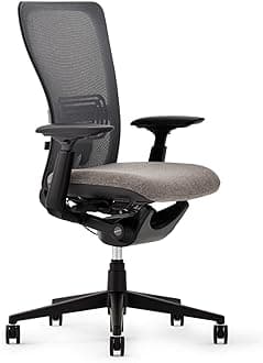 Haworth Zody Dual Posture Mesh Office Chair – Ergonomic Desk Chair with Forward Tilt Option – with Lumbar Support (Steel)