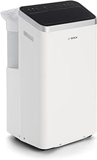 Bosch Cool 5000 with Inverter Technology Portable AC - 3-in-1: Air Conditioner, Dehumidifier, Fan - 3.4 kW for Rooms of up to 46 m² - With Auto Mode, Silent Mode & Sleep Mode