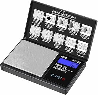 American Weigh Scales 220g x 0.01g Digital Pocket Weight Scale | Precision Digital Scale LCD Screen Accurately Measures Jewelry Gemstone Coins, Small Pocket Food Scale, Electronic Medicine Lab Scale