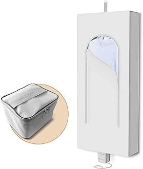 TJ. Clothes Dryer, 110V 600W Portable Dryer with PTC Drying & Intelligent Timer, Electric Clothes Dryer with 11LBS Capacity, Hangable & Foldable, Fast Drying & Low Noise for Apartments RV Travel