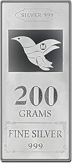 MAA SILVER999 Purity Silver Bar/Lagdi with Box Perfect for Gifting & Investment (2 Grams - 1000 Grams)