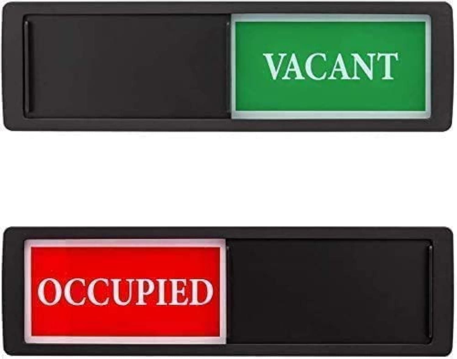 Vacant Occupied Sign, Vacant Occupied Door Sign for Home Bathroom Office Restroom Conference, Privacy Door Indicator Tells Whether Room In Use or Available, 7'' x 2'' - Silver