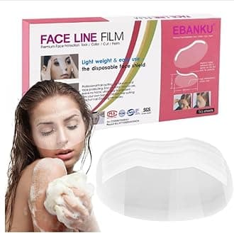 EBANKU 100 PCS Microblading Permanent Makeup Shower Face Shields Visors Protective Water Masks for Eyelash Extensions Eye Eyelid Surgery Aftercare and Hairspray Salon Supplies