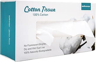 Winner Cotton Face Towels, 100% USDA Biobased Facial Towelettes, Disposable Face Towel XL, Odor-Free, Ultra Soft Makeup Remover Wipes for Sensitive Skin, Biodegradable, 100 Ct, Pack of 1