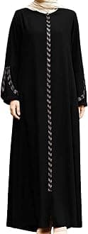 istanbul styles Women's Abaya Long Sleeve Open Quarry Floor Length Zipper Floor Length Turkish Islamic Fashion