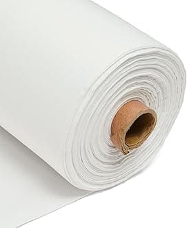 100% Cotton Fabric 60 Inch 150cm Wide 150GSM Material for Sewing, Dressmaking, Quilting, Curtain Linings, Pillowcases & Totes Fabric by The Half Metre by Discount Fabrics LTD(Ivory, 1m)