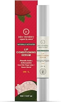 Juicy ChemistryLip Serum, For Pigmented & Chapped Lips - Natural Lip Conditioning Serum With Glycerine | Finger Lime & Licorice 2 ml Transpareant