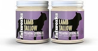- Fatworks Premium Lamb (Mutton) Tallow, 100% Grass-Fed Grass-Finished, Pasture Raised, Artisanally Rendered, Gourmet, Ethnic Cooking, Baking, Frying, WHOLE30 APPROVED, KETO, PALEO, 7.5 oz.