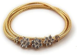 CUTE GOLD One Gram Micro Gold Plated Traditional Designer AD Stone Mugappu Chain for Women & Girls, 24 Inch, Gold Plated, No Gemstone