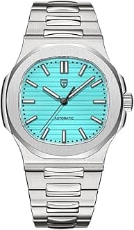 Pagani Design 1728 Elegant Men's Automatic Mechanical Watch Full Stainless Steel Synthetic Sapphire 100m Waterproof Luminous Sports WristWatches