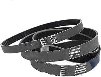 Transmission Belt 220J-PJ559 225J-PJ572 237J PJ602 Poly V-belts Ribbed For Treadmill For Fitness For Washing Machine Motor Drive Belts Drive V-Belt(230J-PJ584,1PC_8RIBS)