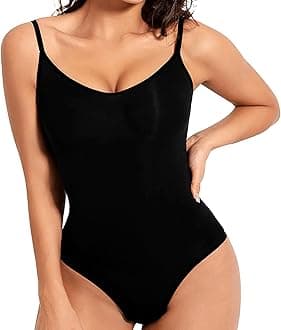 Shapewear, Bodysuit for Women, Tummy Control Bodysuit with Adjustable Straps, Seamless Snatched Body Shaper