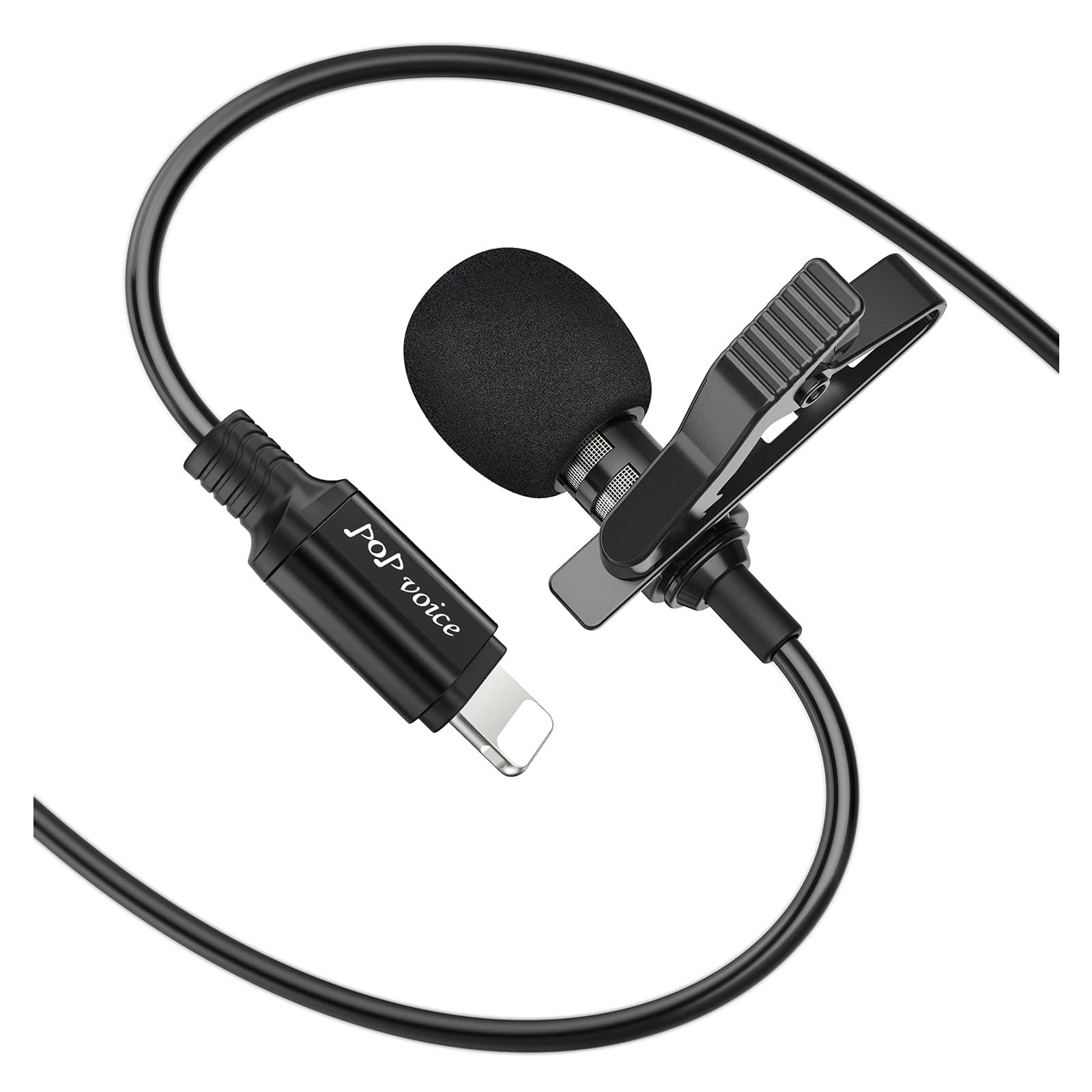 Microphone Professional for iPhone Lavalier Lapel Omnidirectional Microphone for iPad, iPod, Condenser Mic for iPhone Audio & Video Recording, YouTube, Interview, Podcast, Vlogging(6.6 Feet)