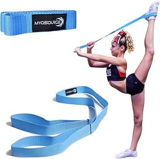 Myosource Kinetic Bands Cheerleading Flexibility Stunt Strap - Improve Stretching and Stunts for Cheer Dance Gymnastics & Physical Therapy Stocking Stuffers Present for Kids Girls Adults - 12 Colors