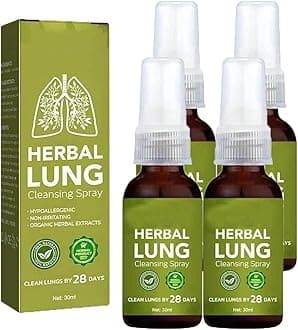 Herbal Lung Cleansing Spray,Herbal Lung Cleanse Spray,Breath Detox Herbal Lung Cleansing Spray,Cleanse & Respiratory (4PCS)