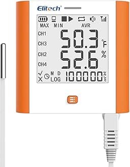 Elitech GSP-8 Temperature and Humidity Data Logger 100000 Points Cooling Cold Chain