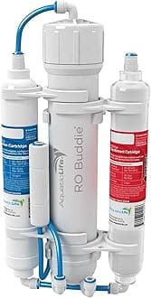 Aquatic Life RO Buddie 3-Stage Aquarium Water Filter System, Reverse Osmosis RO Filtration Unit for Fish Tank, Fountains, and More, 100 GPD (Gallons Per Day)