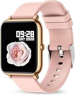 KALINCOSmart Watch, Fitness Tracker with Heart Rate Monitor, Blood Pressure, Blood Oxygen Tracking, 1.4 Inch Touch Screen Smartwatch Fitness Watch for Women Men Compatible with iOS Android