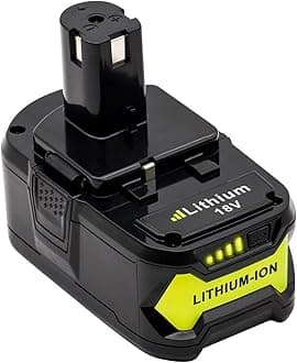 Kingtiane Replacement Battery for Ryobi 18V P102 P103 P105 P107 P108 P109 Ryobi One + Cordless Tool (1 Pack, 6.0Ah, 18V)