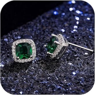 Diamond Earrings for Women 2025 Trendy 925 Silver Hypoallergenic Colorful Earrings Wedding Jewelry Birthday Gifts for Her