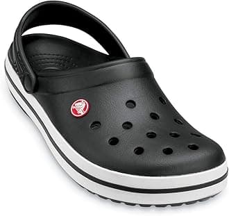 Crocs Unisex Crocband Clog, Black, 10 US Men / 12 US Women