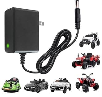 12 Volt Battery Charger for Ride On Toys, 12V Kids Ride On Car Charger for Best Choice Products Wrangler SUV Kid Trax Dynacraft Toy Car, Universal 12v Chargers Baby Electric Battery Power Supplies