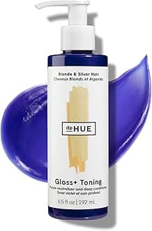 Gloss+ Toning, Purple - Deep Condition & Neutralize Brass - For Blonde, Yellow Brassiness, Silver, Highlighted, Bleached & Cool Hair - Vegan, Leaping Bunny Certified - 6.5 oz