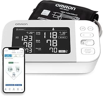 OMRON Platinum Blood Pressure Monitor, Upper Arm Cuff, Digital Bluetooth Blood Pressure Machine, Stores Up To 200 Readings for Two Users (100 readings each)