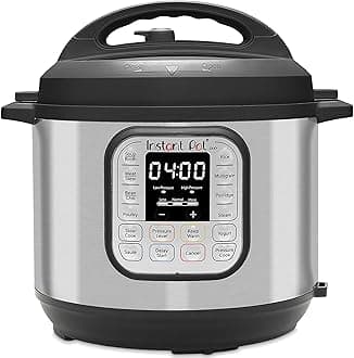 Instant Pot Duo 7-in-1 Electric Pressure Cooker, 6 Qt, 5.7 Litre, 1000 W, Brushed Stainless Steel/Black