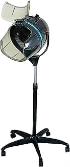 Stand Up Hair Dryer 1300W Adjustable Floor Hooded Bonnet Hair Dryers with Rolling Wheels Professional Salon Equipment for Beauty Home Hair Drying